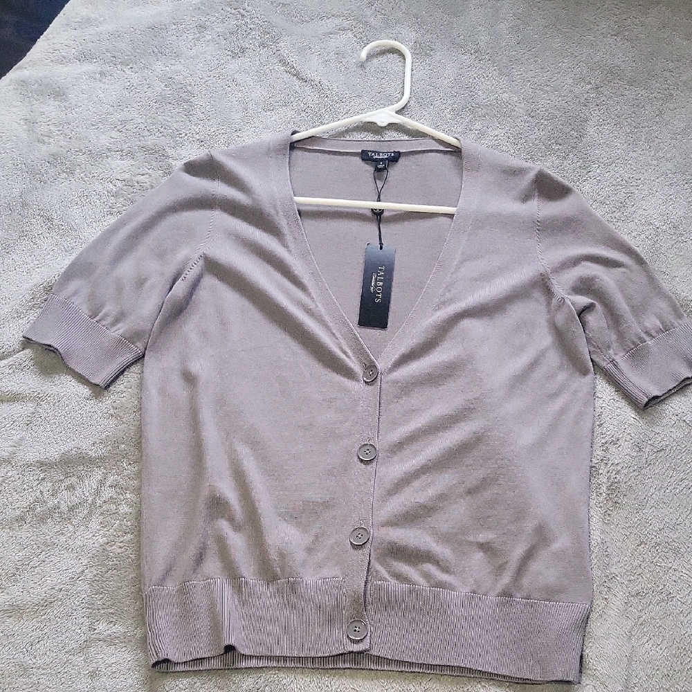 Talbots Taupe Women's Cardigan